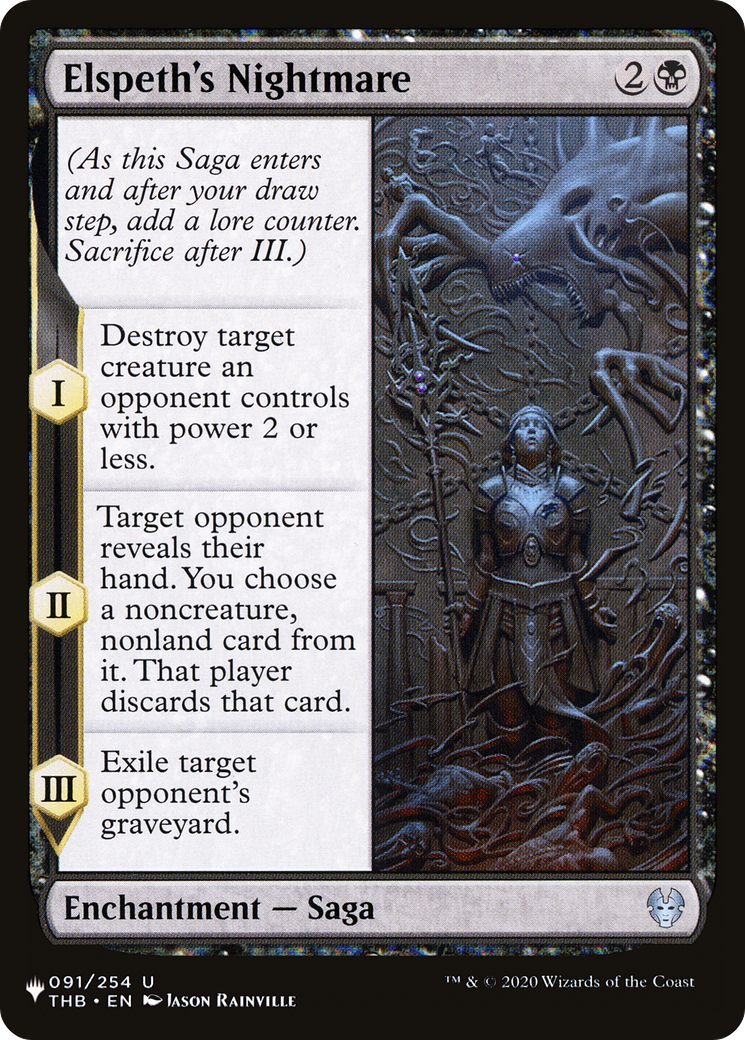 Elspeth's Nightmare (LIST-THB-91) [Mystery Booster] The List MTG Single Wizards of the Coast