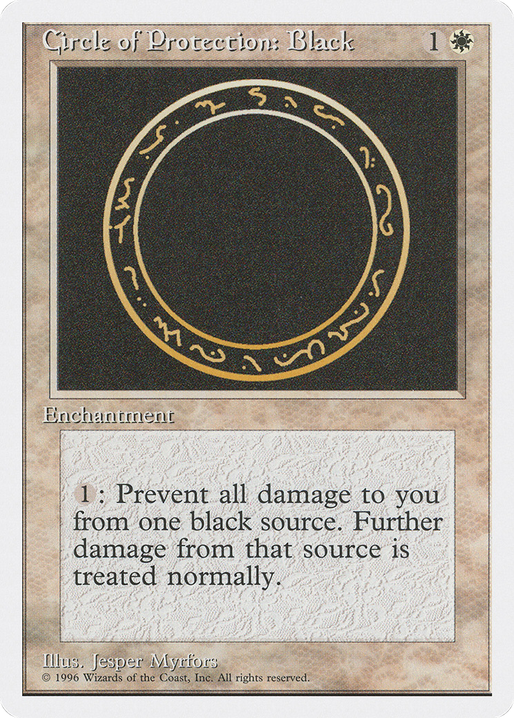 Circle of Protection: Black (2PS-) [Misc] Introductory Two-Player Set MTG Single Wizards of the Coast