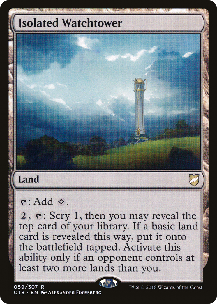Isolated Watchtower (C18-059) [Commander 2018] MTG Single Wizards of the Coast