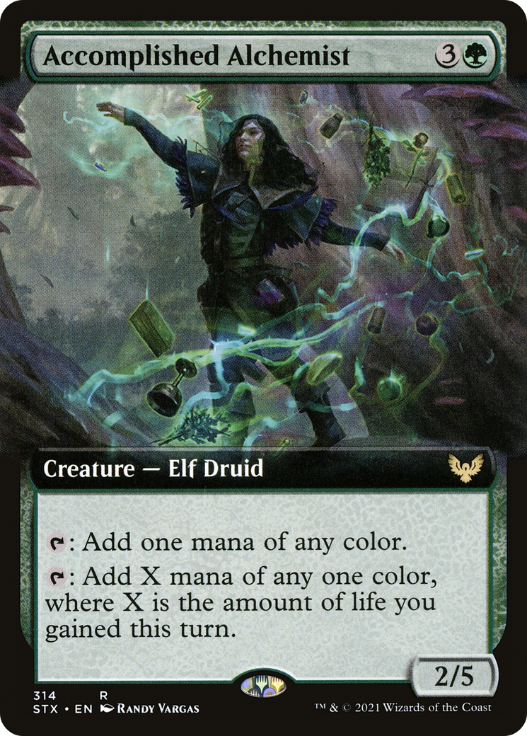 Accomplished Alchemist (STX-314) [Strixhaven: School of Mages] (Extended Art) Foil MTG Single Wizards of the Coast