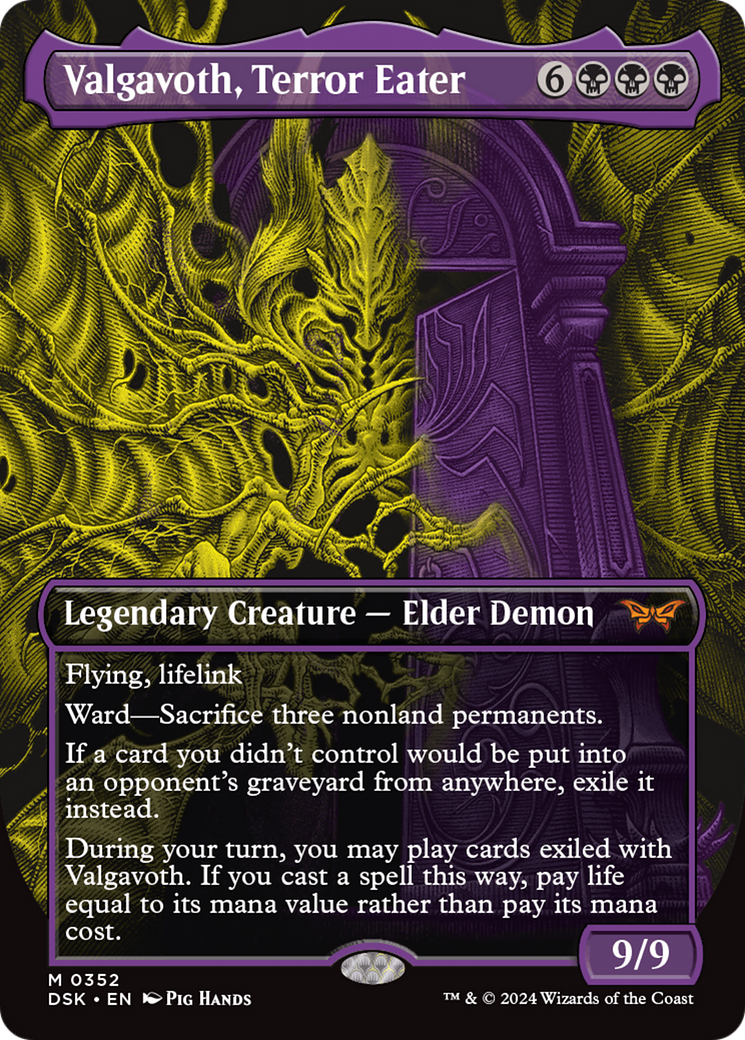 Valgavoth, Terror Eater (DSK-352) [Duskmourn: House of Horror] (Borderless) MTG Single Wizards of the Coast