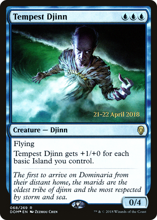 Tempest Djinn (PRE-068) [Dominaria Promos] Foil MTG Single Wizards of the Coast