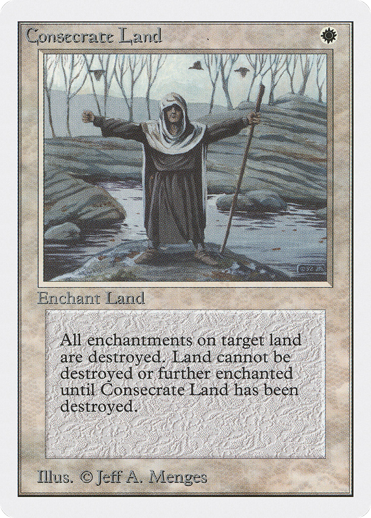 Consecrate Land (2ED-) [Oldschool] Unlimited Edition MTG Single Wizards of the Coast