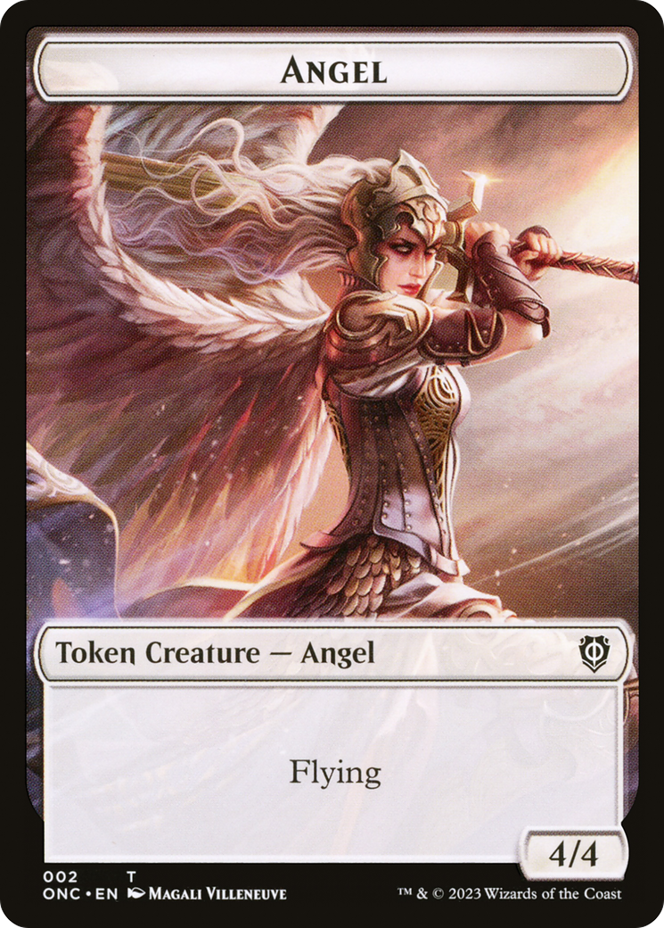 Angel (TONC-002) [Tokens] Phyrexia: All Will Be One Commander Tokens MTG Single Wizards of the Coast