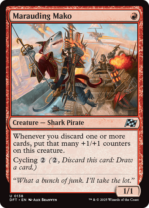 Marauding Mako (DFT-138) [Aetherdrift] Foil MTG Single Wizards of the Coast