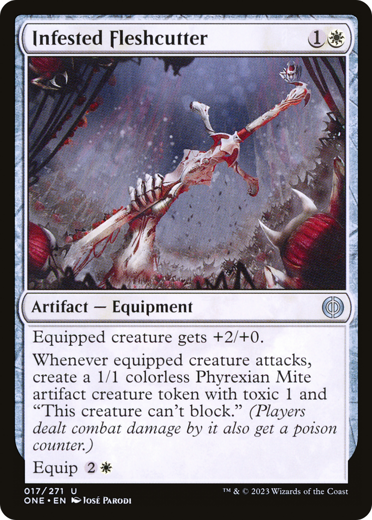 Infested Fleshcutter (ONE-017) [Phyrexia: All Will Be One] MTG Single Wizards of the Coast