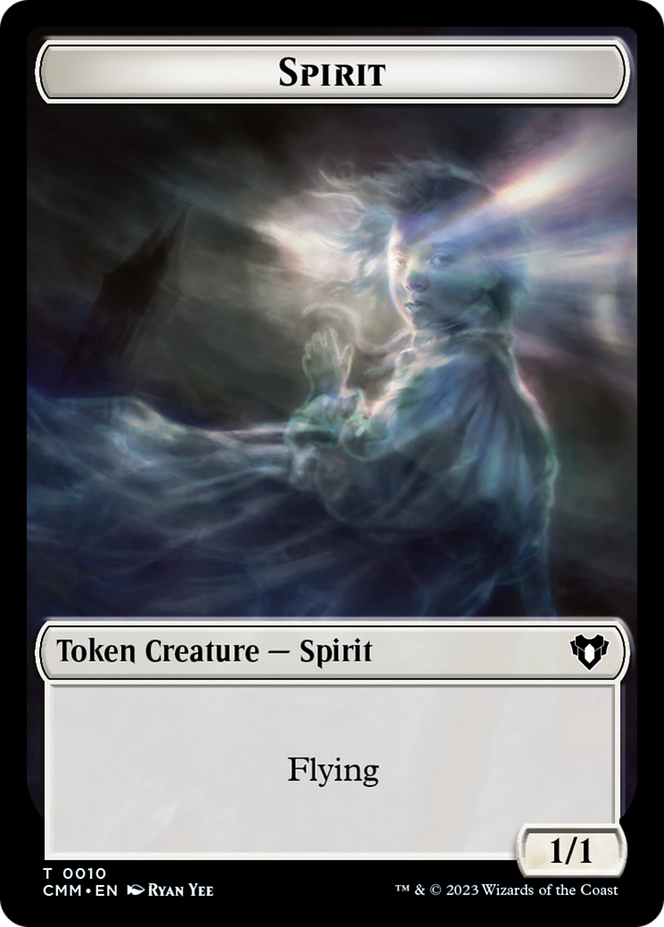 Spirit (0010) // Graveborn Double-Sided Token [Tokens] Commander Masters Tokens MTG Single Magic: The Gathering