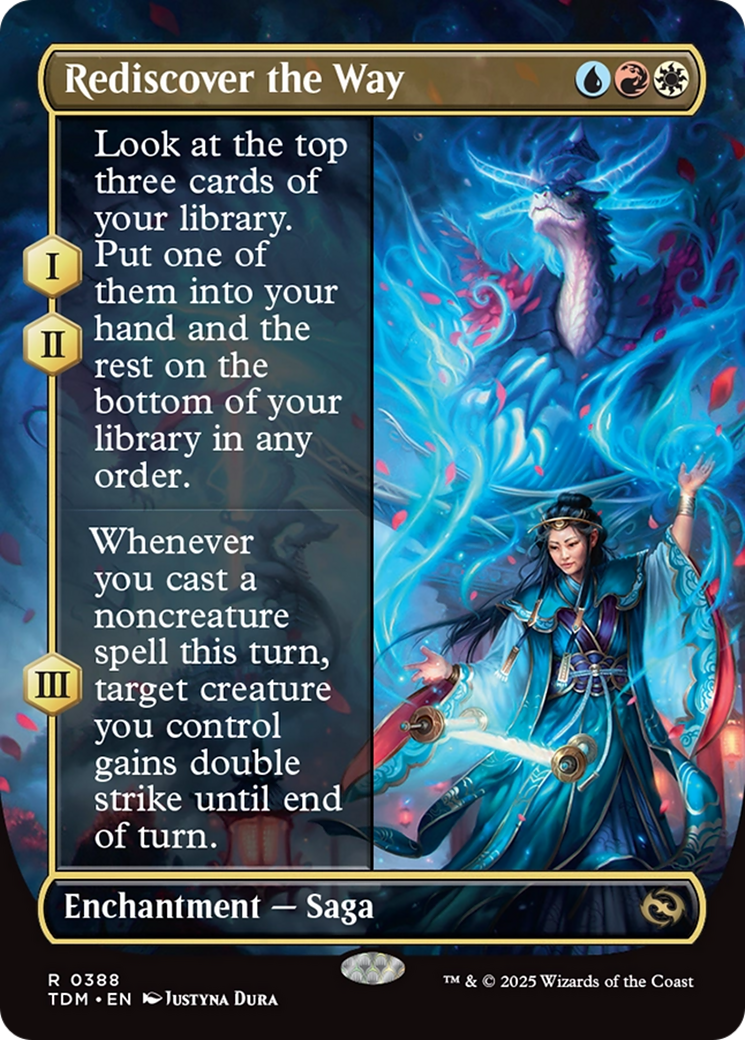 Rediscover the Way (Borderless) (TDM-388) [Tarkir: Dragonstorm] MTG Single Wizards of the Coast