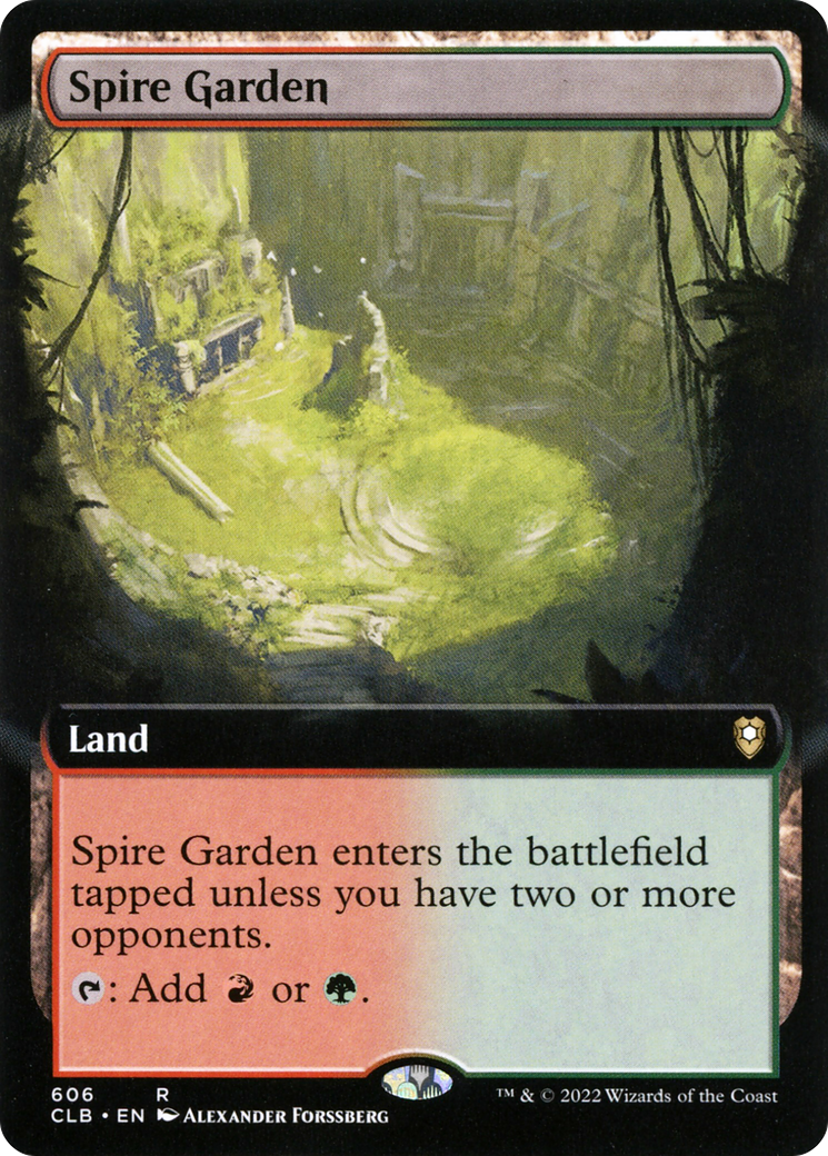 Spire Garden (CLB-606) [Commander Legends: Battle for Baldur's Gate] (Extended Art) MTG Single Wizards of the Coast