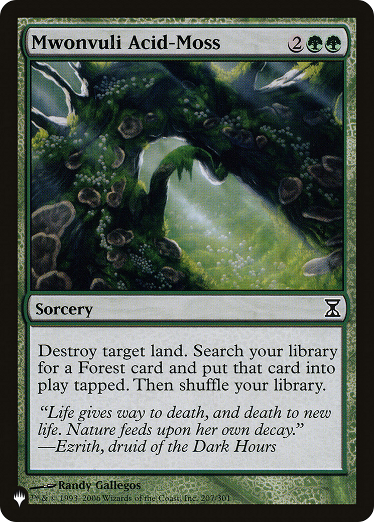 Mwonvuli Acid-Moss (LIST-207/301) [Mystery Booster] The List MTG Single Wizards of the Coast