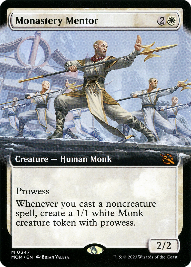 Monastery Mentor (MOM-347) [March of the Machine] (Extended Art) Foil MTG Single Wizards of the Coast