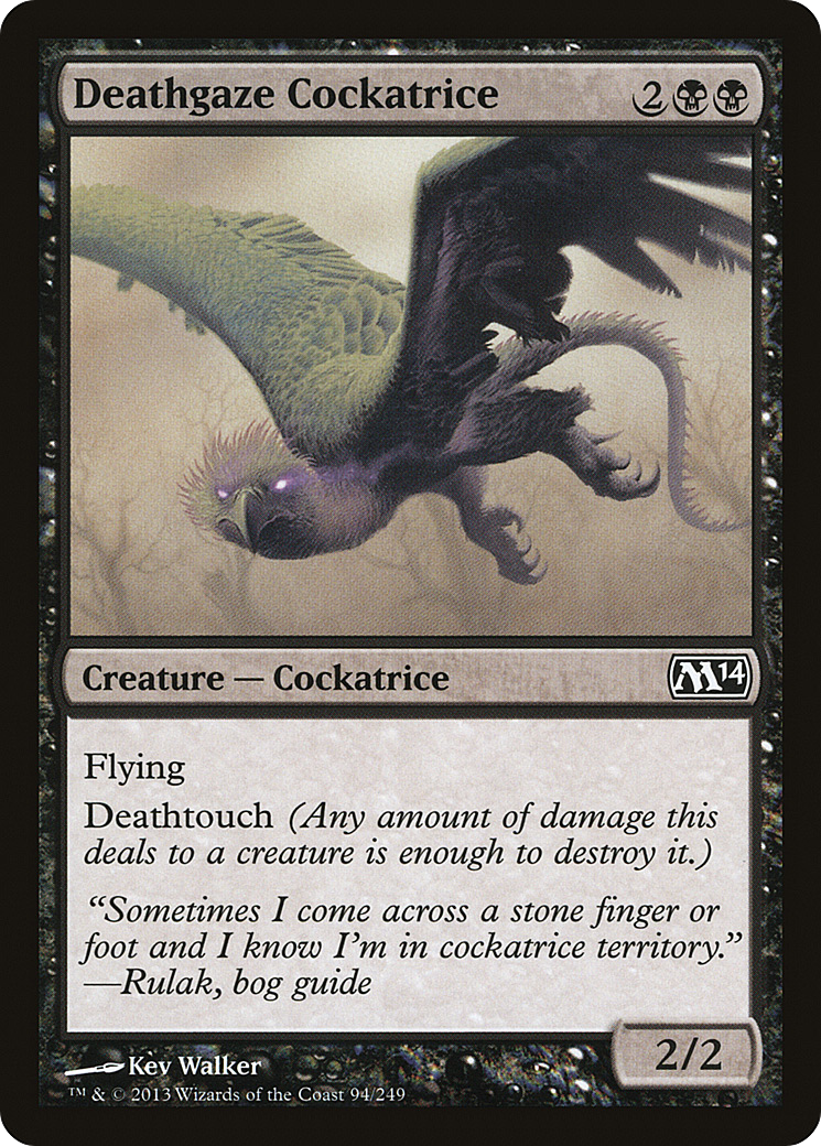 Deathgaze Cockatrice (M14-094) [Magic 2014] MTG Single Wizards of the Coast