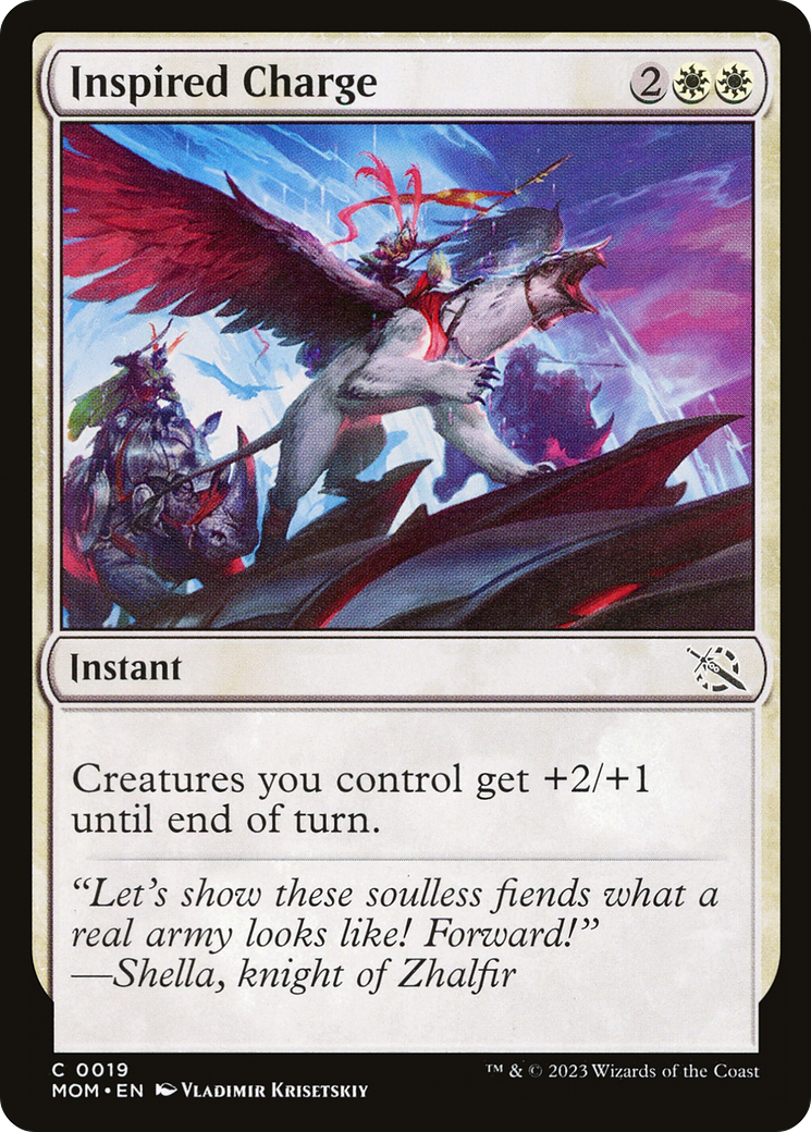 Inspired Charge (MOM-019) [March of the Machine] Foil MTG Single Wizards of the Coast