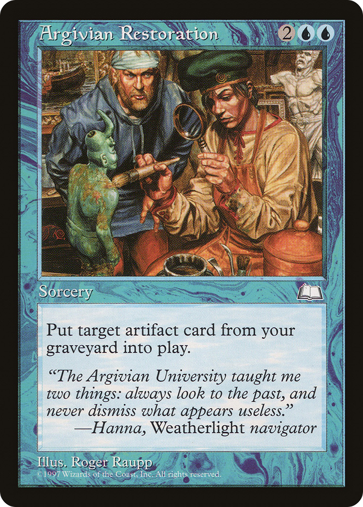 Argivian Restoration (WTH-) [Weatherlight] MTG Single Wizards of the Coast