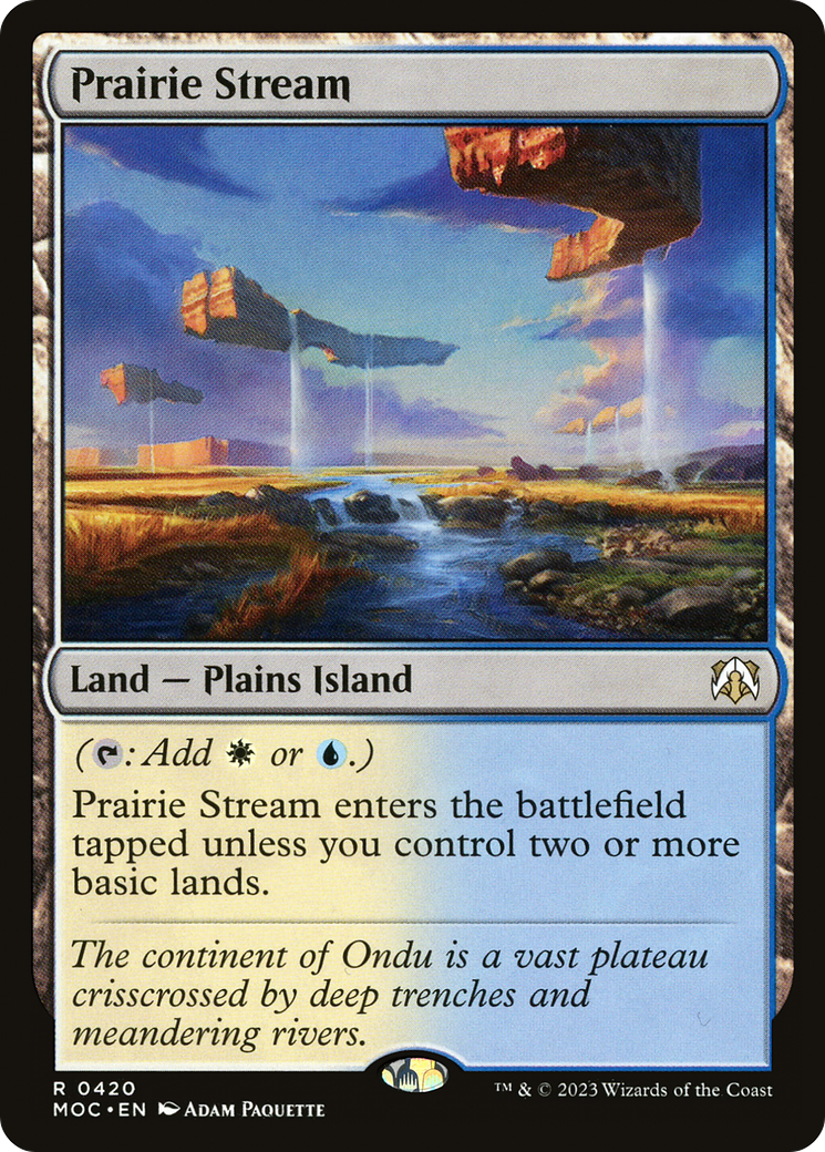 Prairie Stream (MOC-420) [March of the Machine Commander] MTG Single Wizards of the Coast