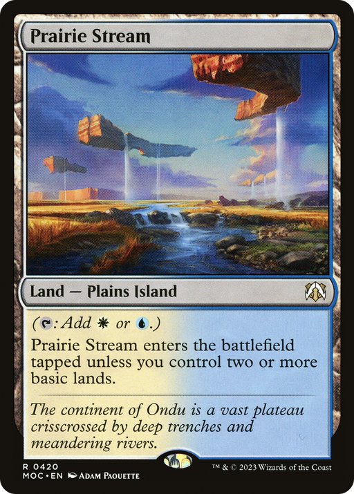Prairie Stream (MOC-420) [March of the Machine Commander] MTG Single Wizards of the Coast