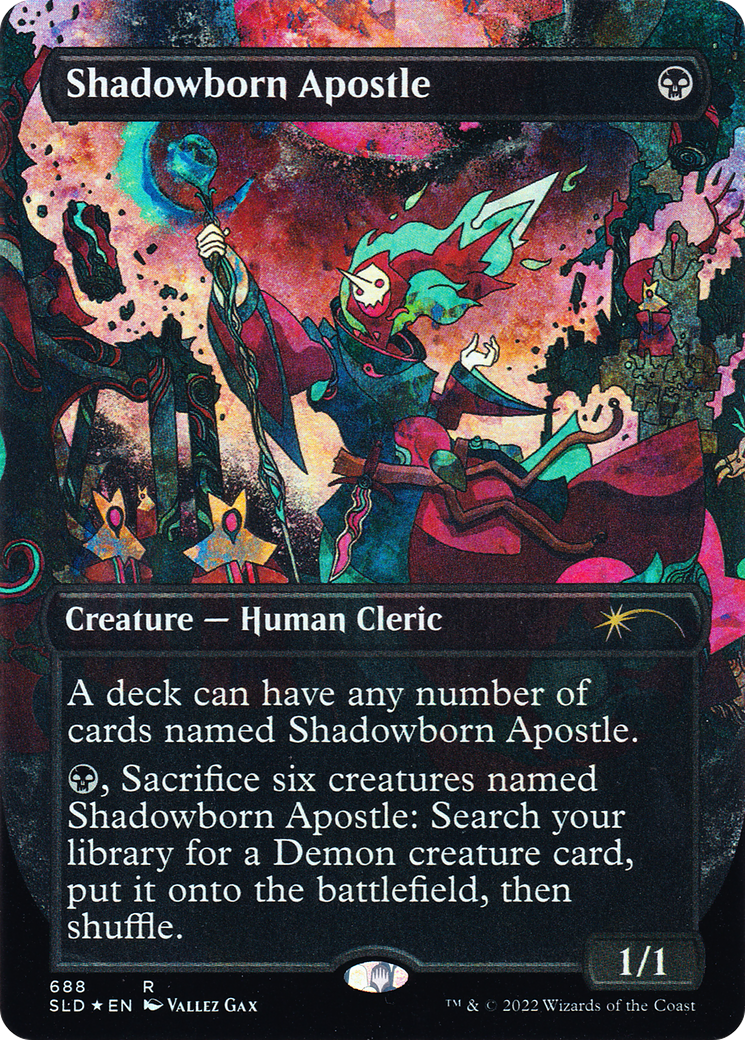 Shadowborn Apostle (SLD-688) [Secret Lair] Drop (Borderless) Foil MTG Single Wizards of the Coast