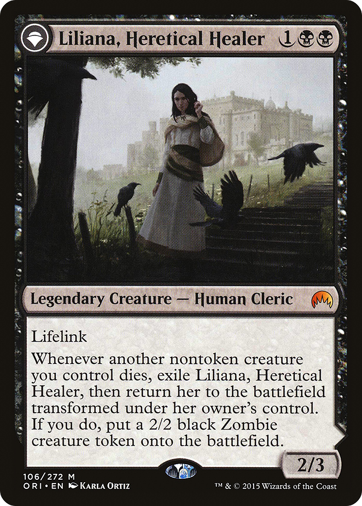 Liliana, Heretical Healer // Liliana, Defiant Necromancer [Magic Origins] MTG Single Magic: The Gathering