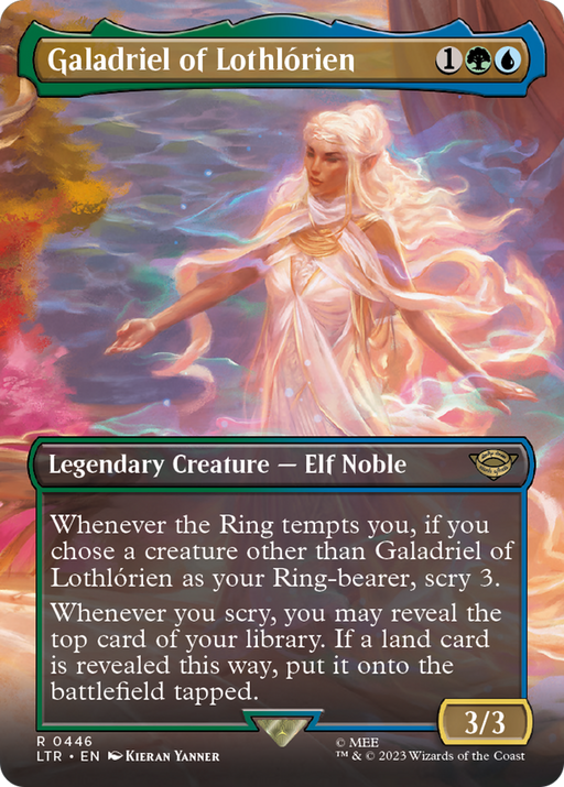 Galadriel of Lothlorien (LTR-446) [The Lord of the Rings: Tales of Middle-earth] (Borderless) MTG Single Wizards of the Coast