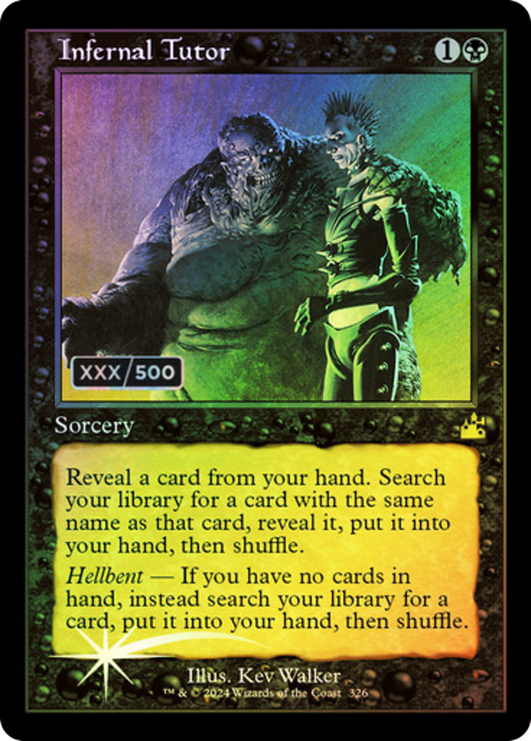 Infernal Tutor (Serial Numbered) (RVR-326) [Ravnica Remastered] Foil MTG Single Wizards of the Coast