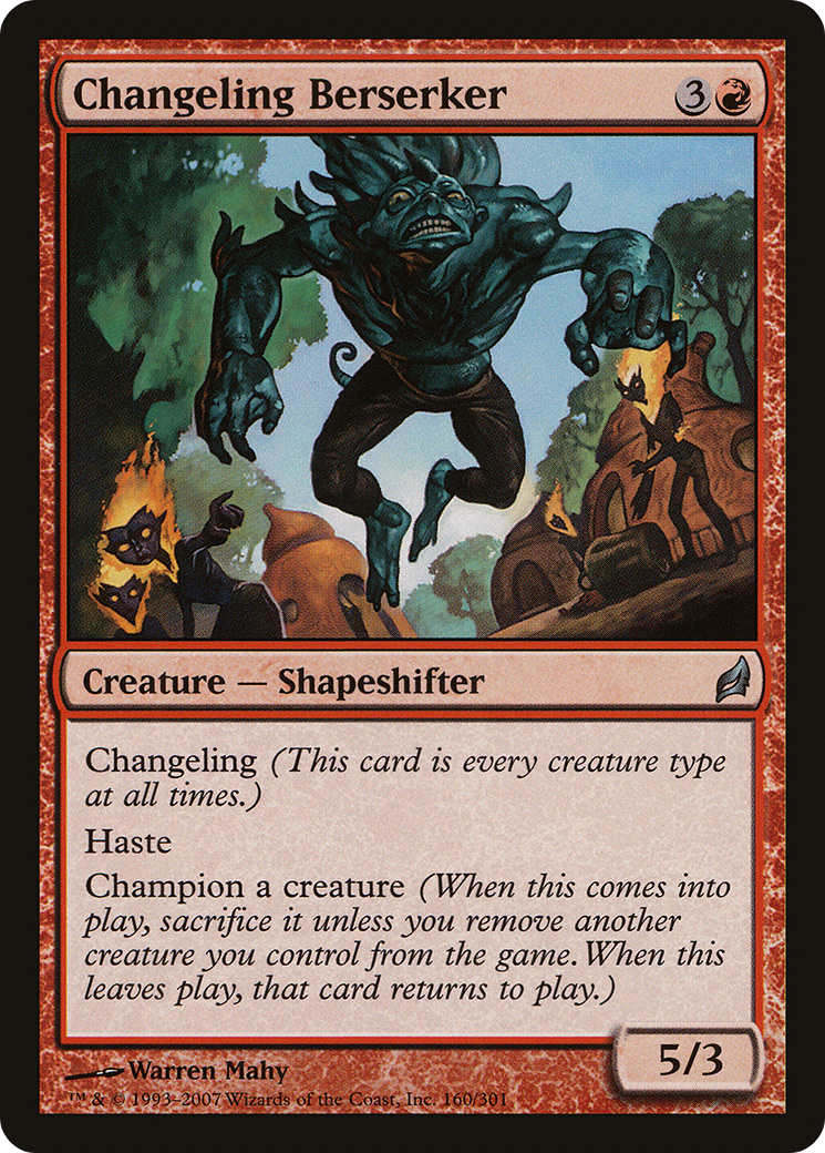 Changeling Berserker (LRW-160) [Lorwyn] Foil MTG Single Wizards of the Coast