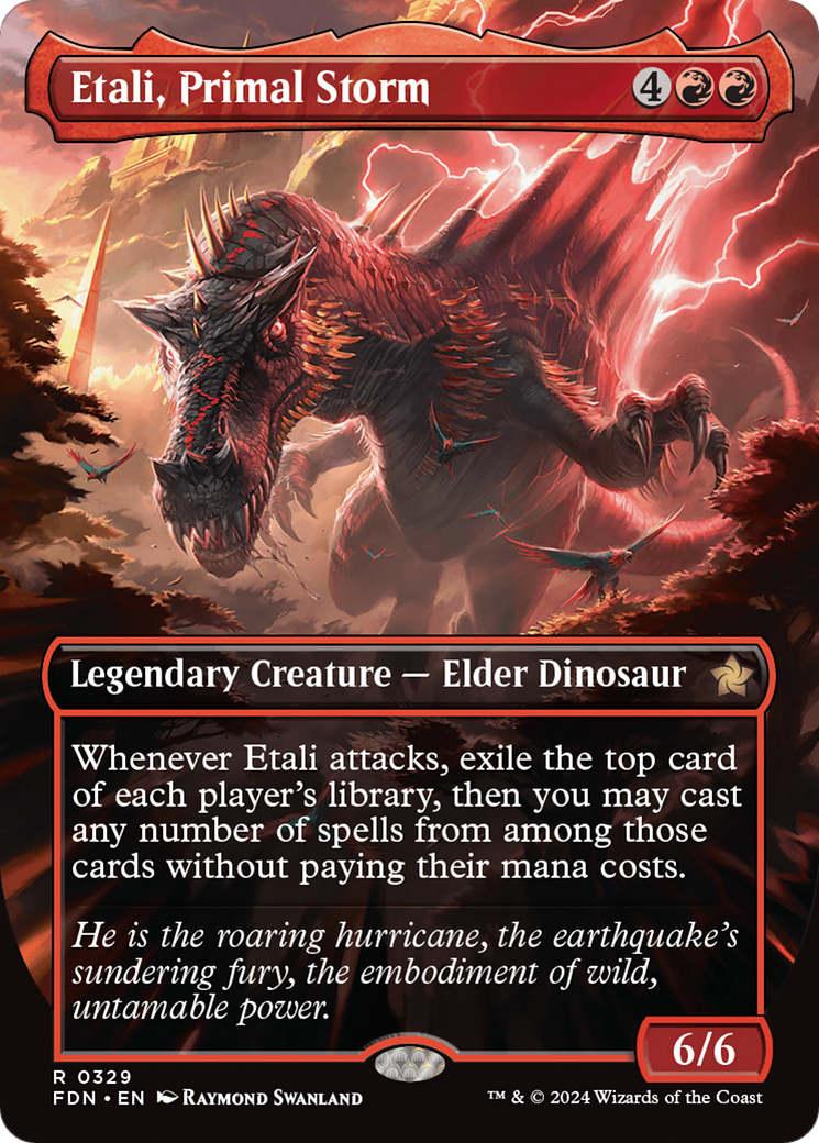 Etali, Primal Storm (FDN-329) [Foundations] (Borderless) Foil MTG Single Wizards of the Coast