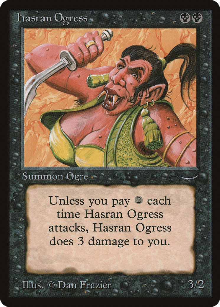 Hasran Ogress (ARN-) [Oldschool] Arabian Nights MTG Single Wizards of the Coast