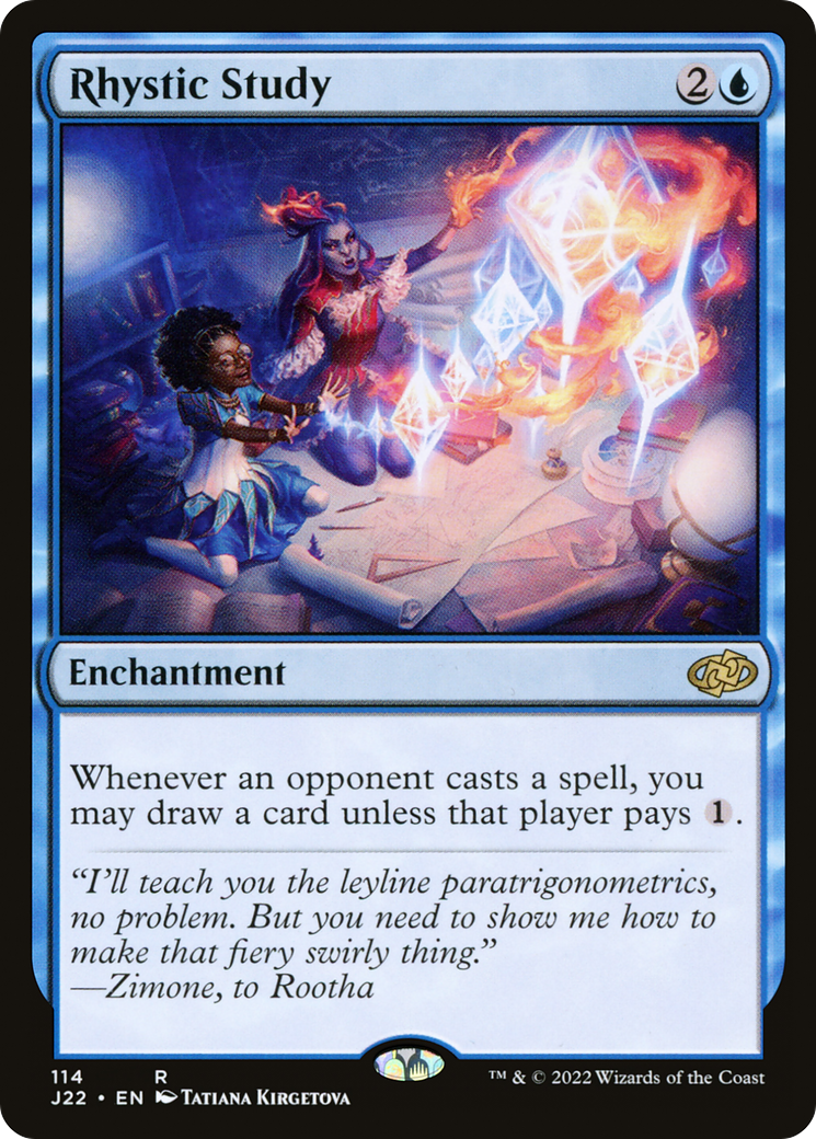 Rhystic Study (J22-114) [Jumpstart 2022] MTG Single Wizards of the Coast