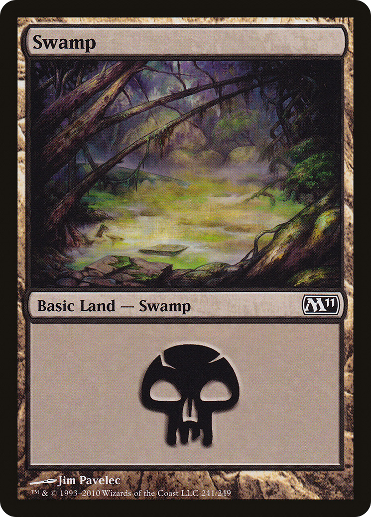 Swamp (241) (M11-241) [Magic 2011] Foil MTG Single Wizards of the Coast