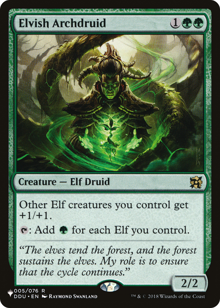 Elvish Archdruid (LIST-005/076) [Mystery Booster] The List MTG Single Wizards of the Coast