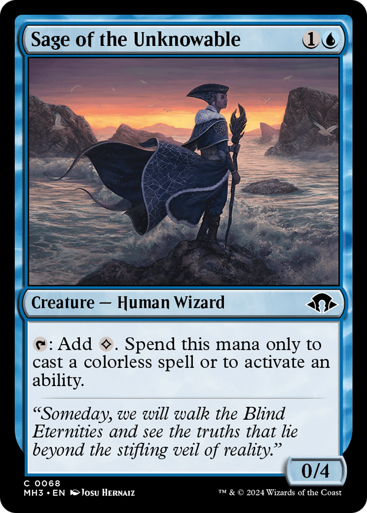Sage of the Unknowable (MH3-068) [Modern Horizons 3] Foil MTG Single Wizards of the Coast
