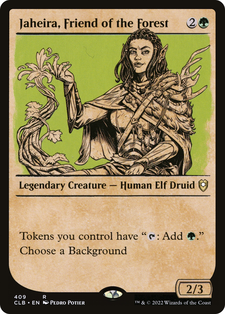 Jaheira, Friend of the Forest (CLB-409) [Commander Legends: Battle for Baldur's Gate] (Showcase) MTG Single Wizards of the Coast