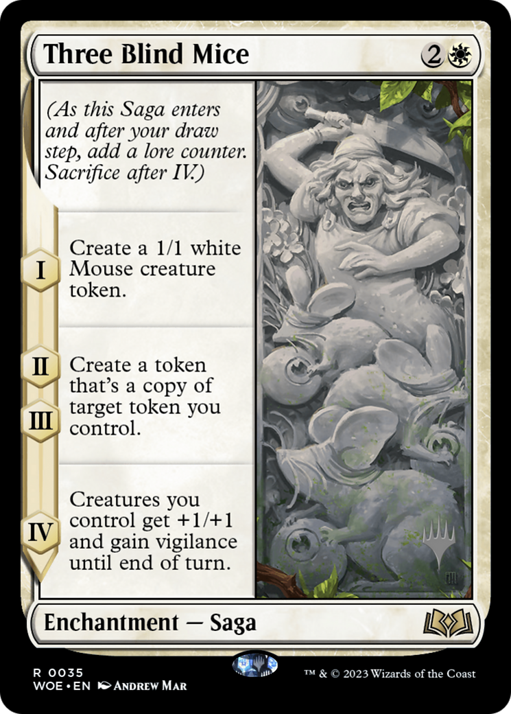 Three Blind Mice (PPWOE-035) [Wilds of Eldraine Promos] Foil MTG Single Wizards of the Coast