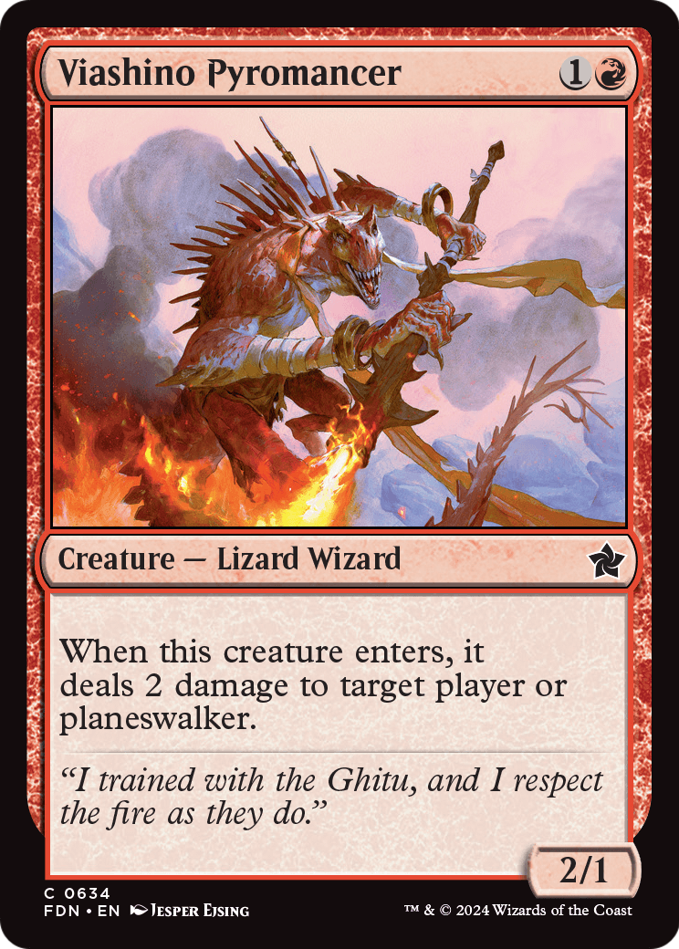 Viashino Pyromancer (FDN-634) [Foundations] MTG Single Wizards of the Coast
