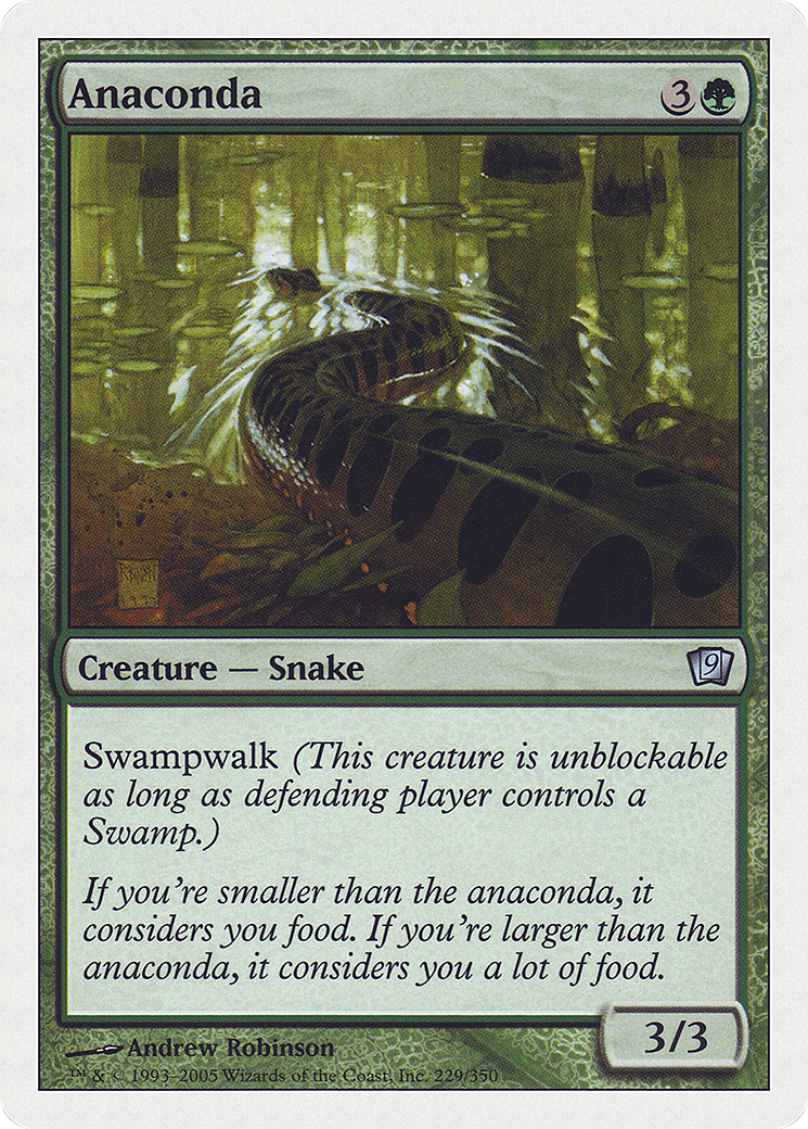 Anaconda (9ED-229) [9th Edition] Foil MTG Single Wizards of the Coast