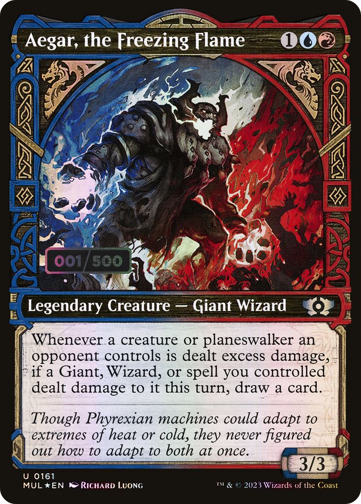 Aegar, the Freezing Flame (Serial Numbered) (MUL-161) [Multiverse Legends] (Showcase) Foil MTG Single Wizards of the Coast