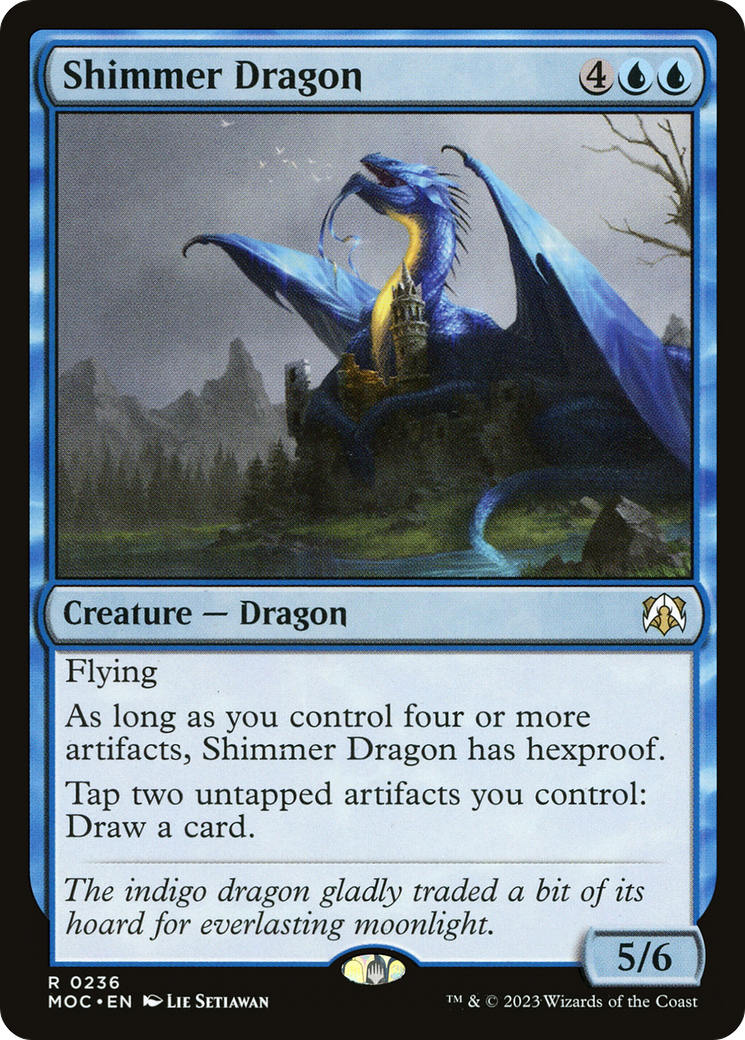 Shimmer Dragon [March of the Machine Commander] MTG Single Magic: The Gathering