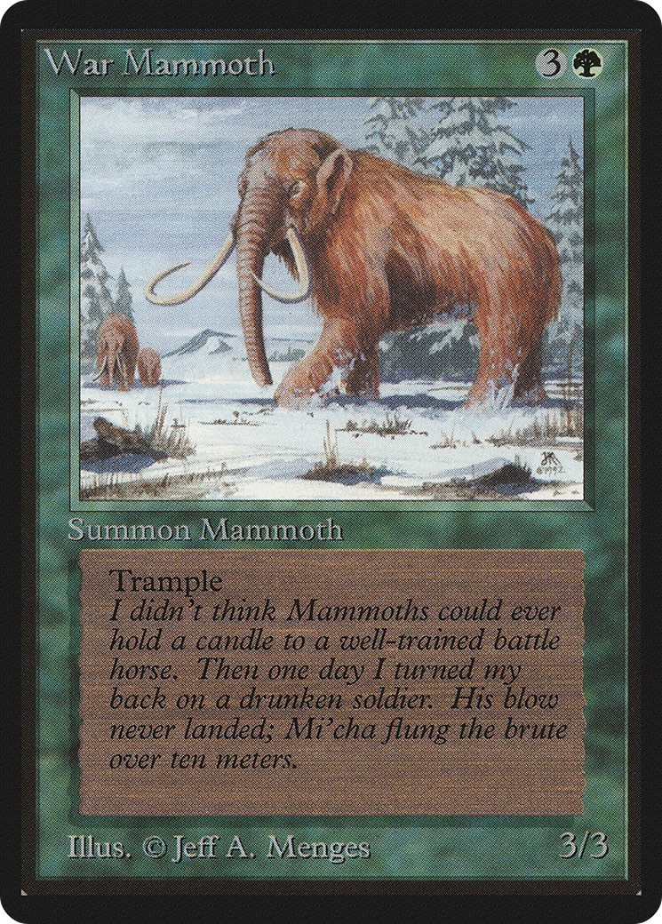 War Mammoth (LEB-) [Oldschool] Limited Edition Beta MTG Single Wizards of the Coast