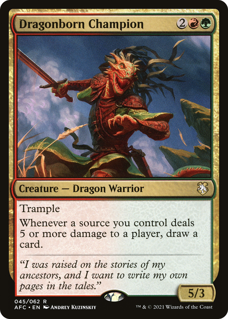 Dragonborn Champion (AFC-045) [Forgotten Realms Commander] MTG Single Wizards of the Coast