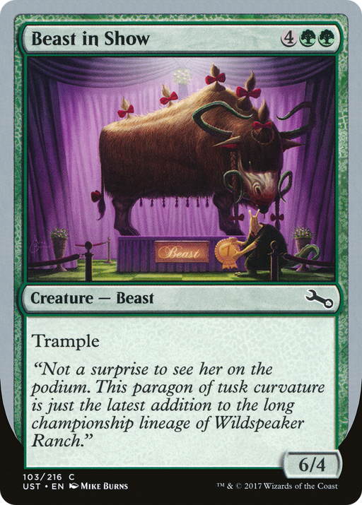 Beast in Show (D) (UST-103) [Unstable] Foil MTG Single Wizards of the Coast