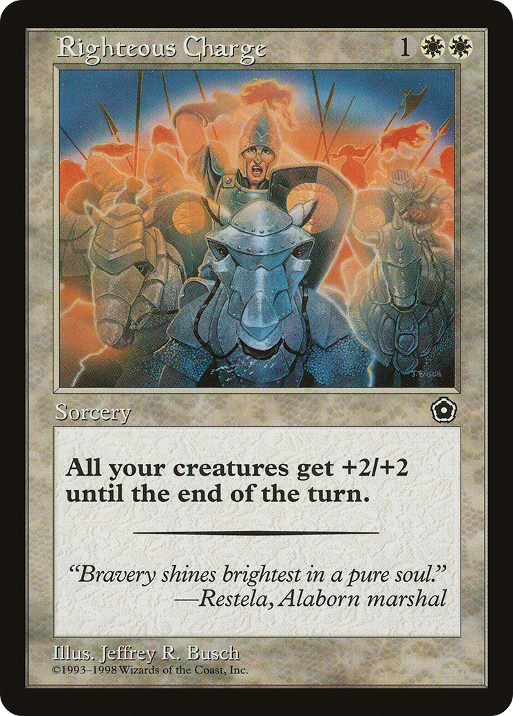 Righteous Charge (P02-020) [Misc] Portal Second Age MTG Single Wizards of the Coast