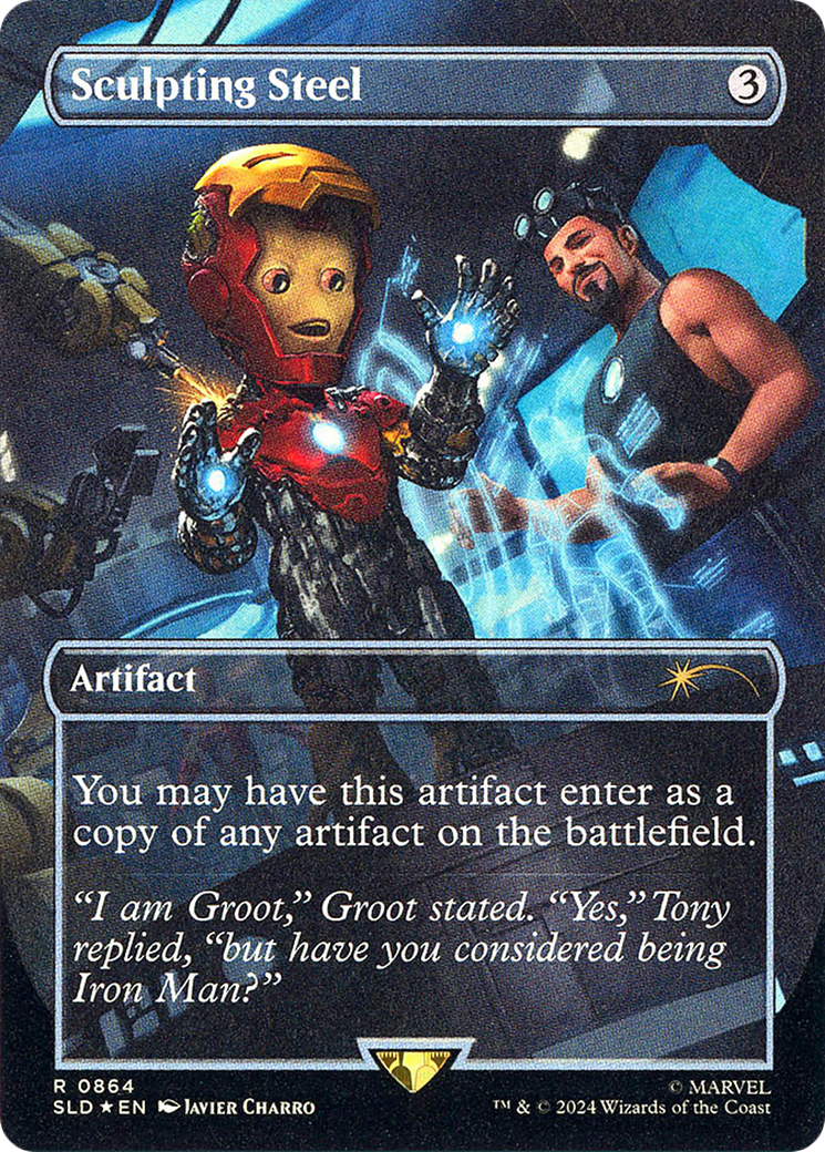 Sculpting Steel (SLD-864) [Secret Lair] Drop (Borderless) Foil MTG Single Wizards of the Coast