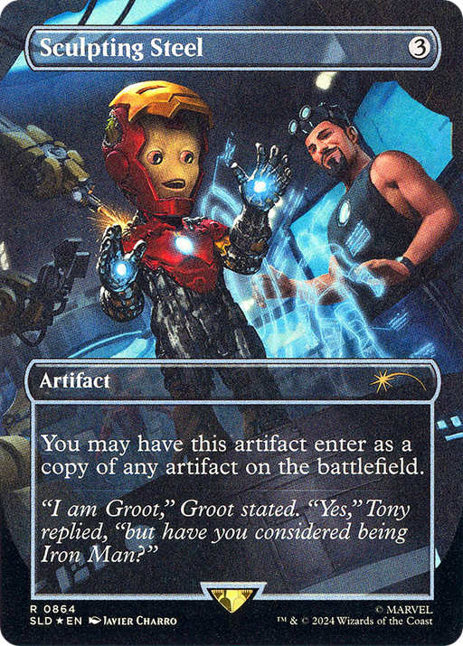 Sculpting Steel (SLD-864) [Secret Lair] Drop (Borderless) Foil MTG Single Wizards of the Coast