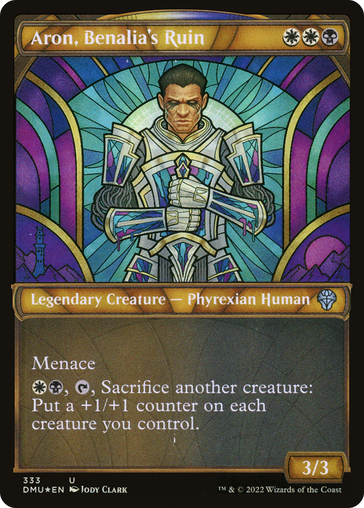 Aron, Benalia's Ruin (Textured Foil) (DMU-333) [Dominaria United] (Showcase) Foil MTG Single Wizards of the Coast