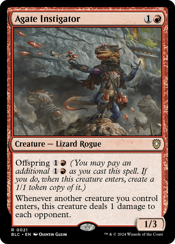 Agate Instigator (BLC-021) [Bloomburrow Commander] MTG Single Wizards of the Coast