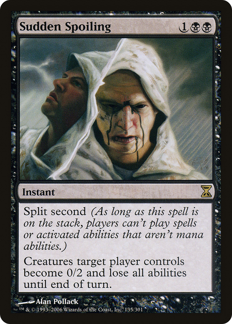 Sudden Spoiling (TSP-135) [Time Spiral] Foil MTG Single Wizards of the Coast