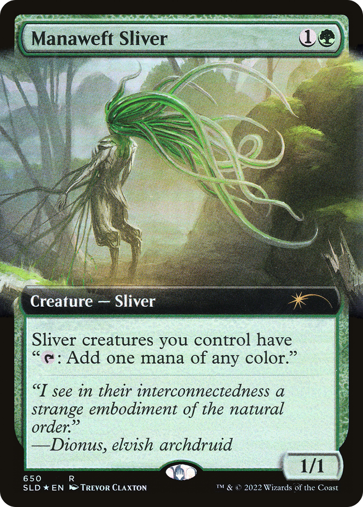 Manaweft Sliver (SLD-650) [Secret Lair] Drop (Extended Art) Foil MTG Single Wizards of the Coast