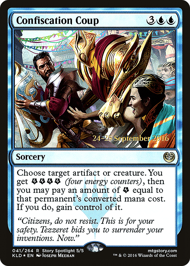 Confiscation Coup [Kaladesh Prerelease Promos] MTG Single Magic: The Gathering