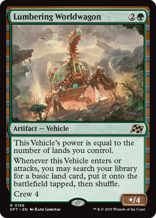 Lumbering Worldwagon (DFT-168) [Aetherdrift] MTG Single Wizards of the Coast