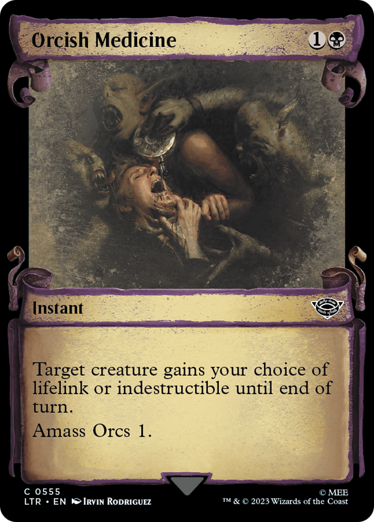 Orcish Medicine (Showcase Scrolls) (LTR-555) [The Lord of the Rings: Tales of Middle-earth] (Showcase) Foil MTG Single Wizards of the Coast